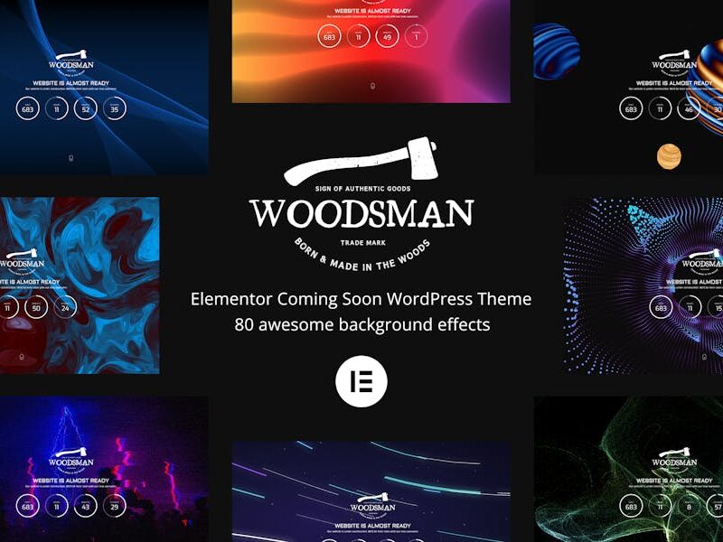 Woodsman - Elementor Coming Soon WordPress Theme
