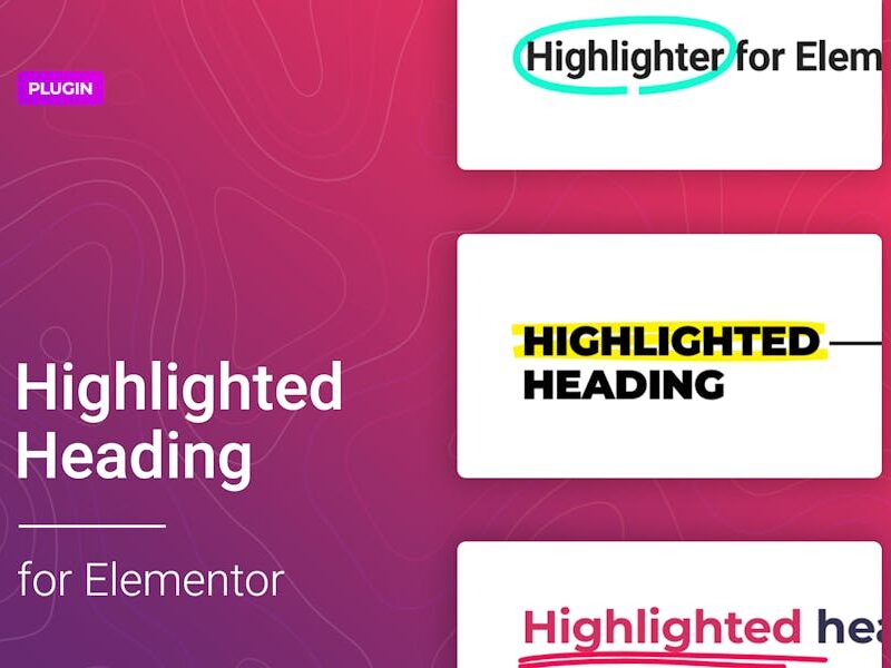 Highlighted headings for Elementor