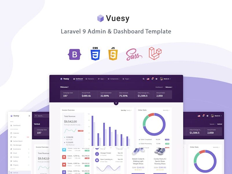 Vuesy - Laravel 9 Admin & Dashboard Template