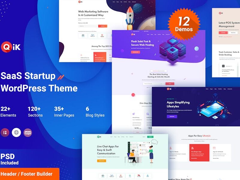 QIK - SaaS Startup WordPress Theme