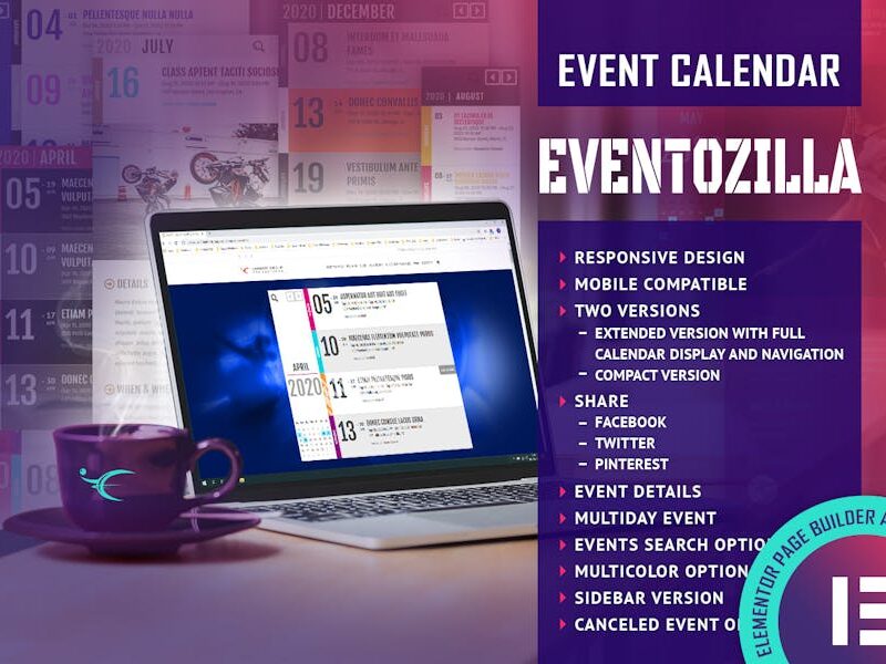 EventoZilla Event Calendar Elementor Widget Addon