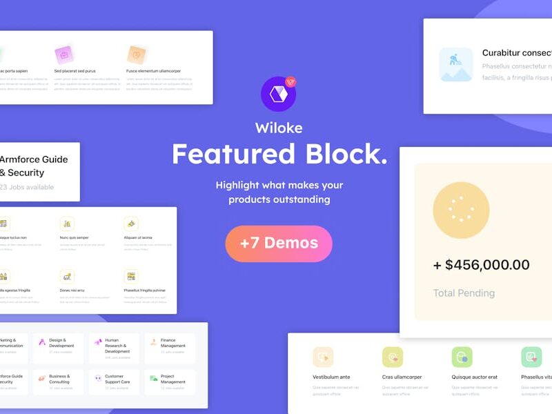 Wiloke Featured Block | Elementor Addon
