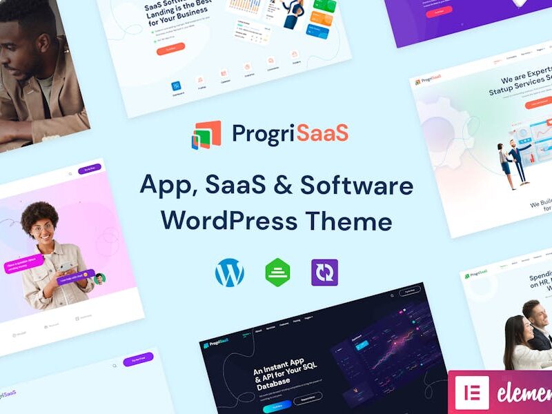 ProgriSaaS - Creative Landing Page WordPress Theme