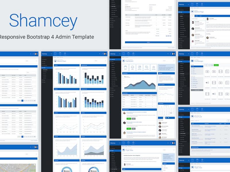 Shamcey Metro Style Bootstrap 4 Admin Template