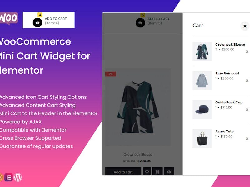 WooCommerce Mini Cart Widget for Elementor