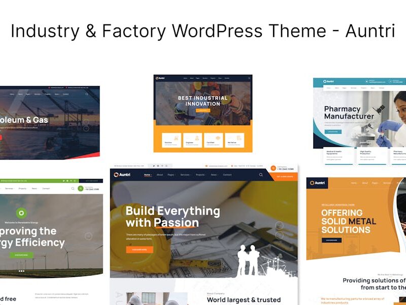 Industry & Factory WordPress Theme - Auntri