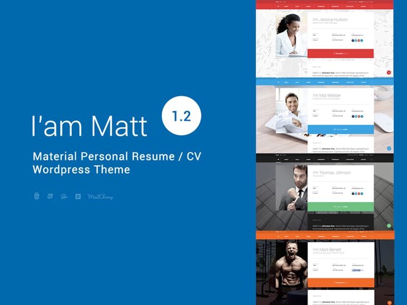 I am Mat - Material Personal WordPress