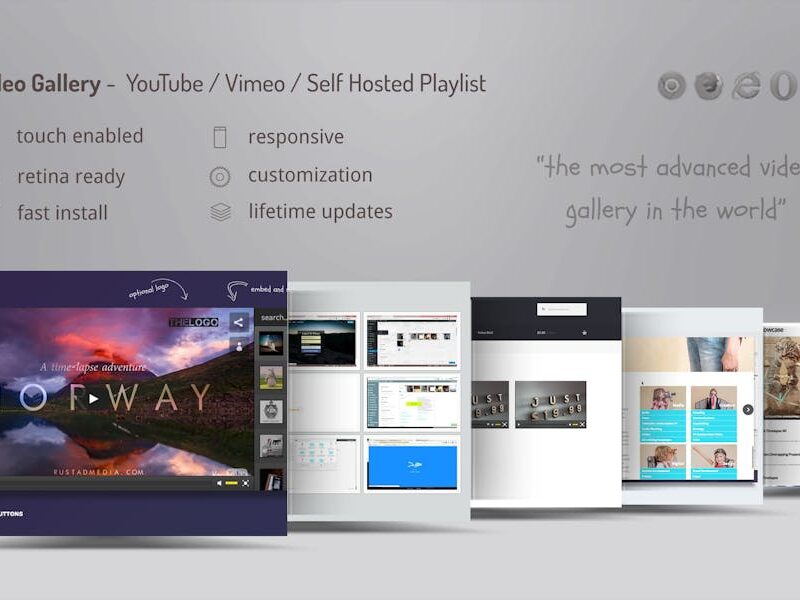 Video Gallery Wordpress Plugin /w YouTube, Vimeo