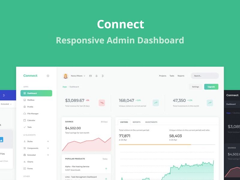 Connect - Responsive Admin Dashboard Template