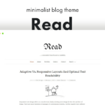 Read WP – Minimalist WordPress Blog Theme Read WP – Minimalist WordPress Blog Theme