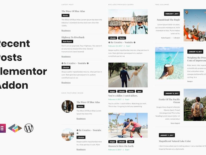 Recent Posts Elementor Addon