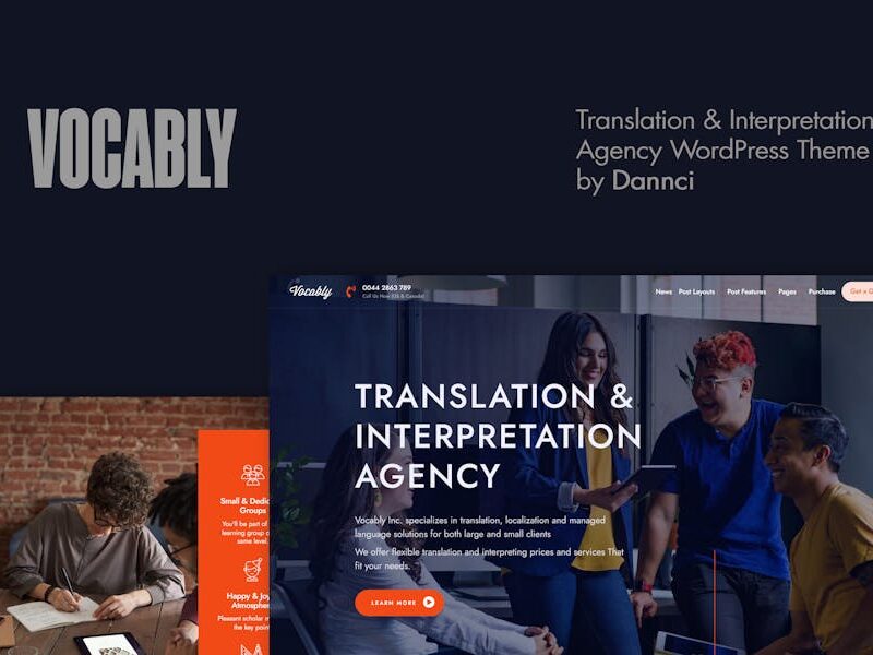 Vocably - Translation, Interpretation Agency Theme