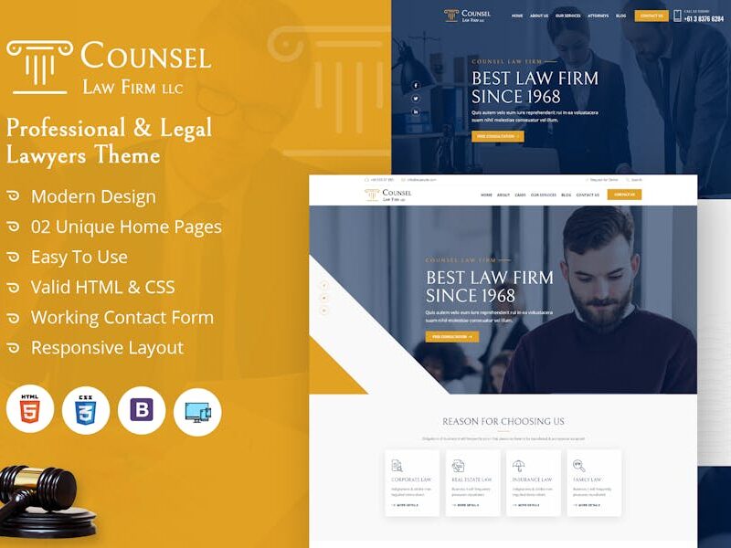 Advisom | Law Firm WordPress Theme