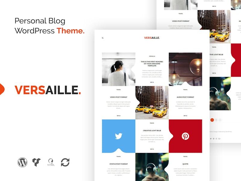 Versaille - Personal Blog WordPress Theme