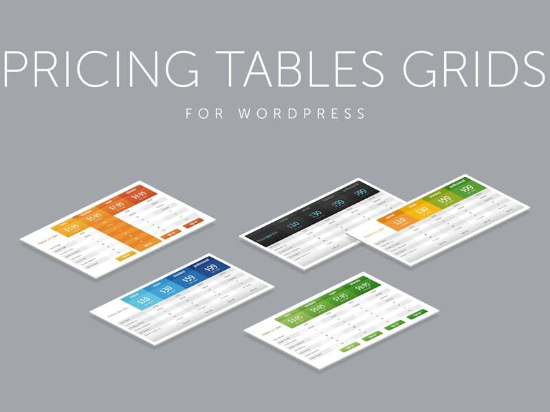 Pricing Tables Grids for WordPress