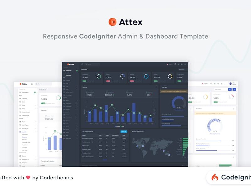 Attex - CodeIgniter Tailwind CSS Admin & Dashboard