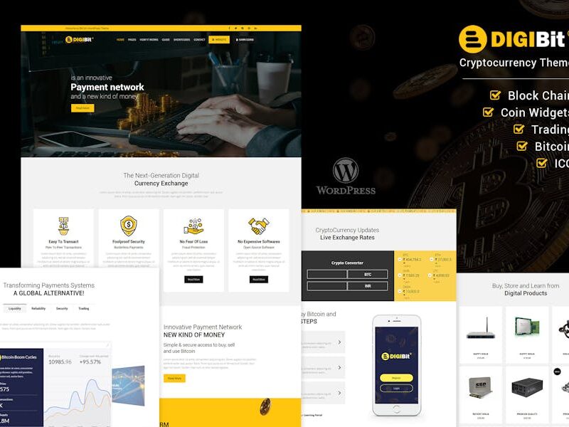 DigiBit - Cryptocurrency Mining WordPress Theme