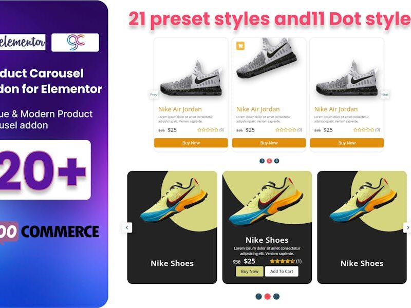 WooCommerce Product Carousel Addon For Elementor