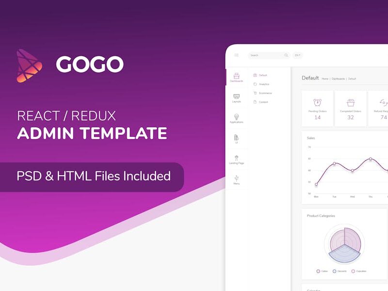 Gogo React - React Admin Template