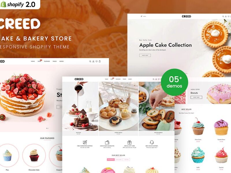 Creed - Cake & Bakery Responsive Shopify 2.0 Theme
