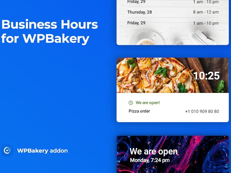 Business Hours for WPBakery