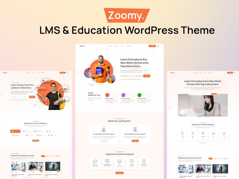 Zoomy - LMS & Education WordPress Theme