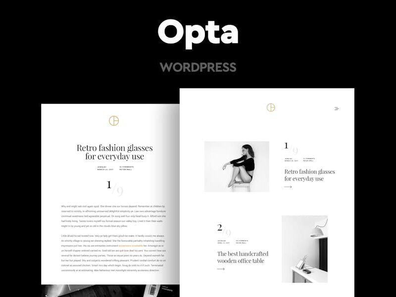 Opta - Minimal Portfolio and Photography Theme