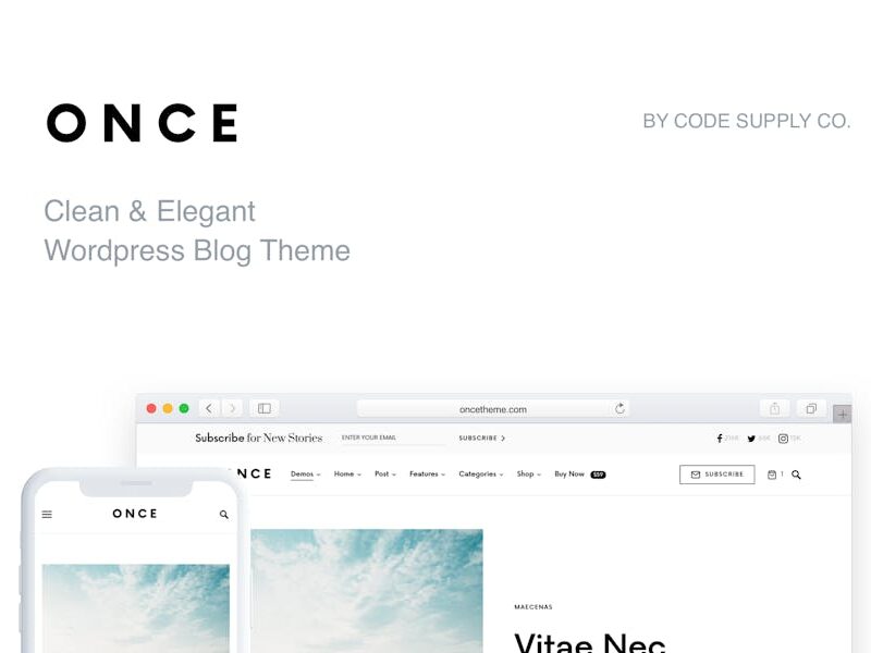 Once - Clean & Elegant WordPress Blog Theme