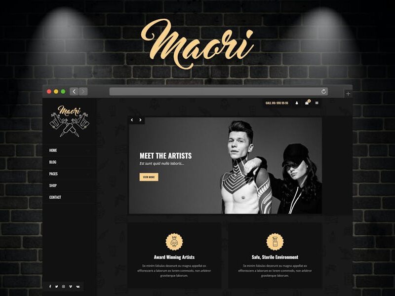 Maori - Tattoo Studio WordPress Theme
