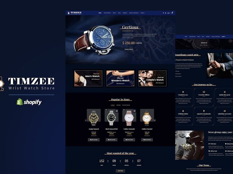 Timzee | Shopify Watch Store & Digital Clock Theme