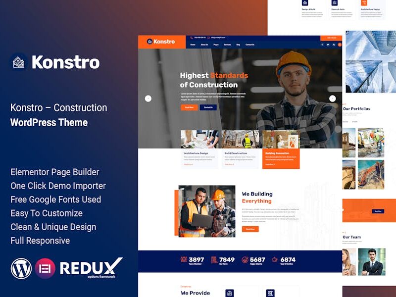 Konstro – Construction WordPress Theme