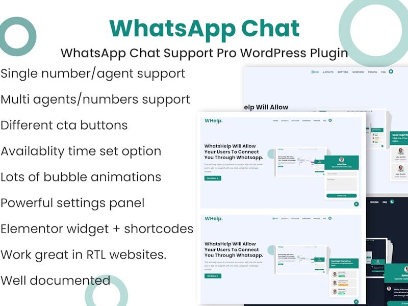 WhatsApp Chat Support Pro WordPress Plugin