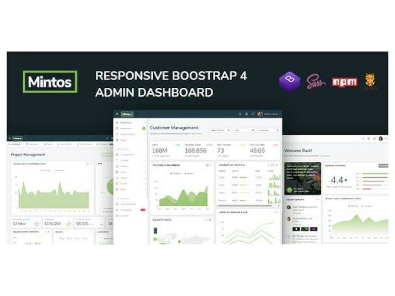 Mintos - Responsive Bootstrap 4 Admin Dashboard