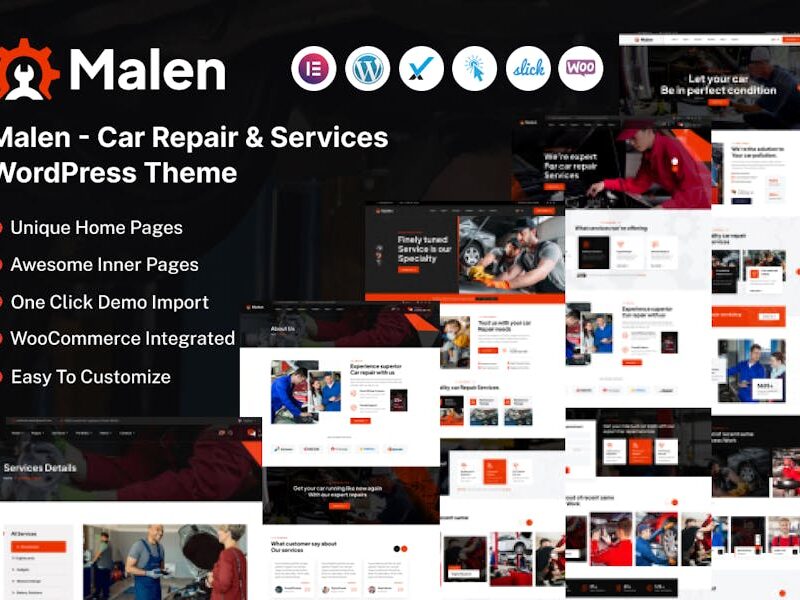 Malen - Car Service & Repair WordPress Theme