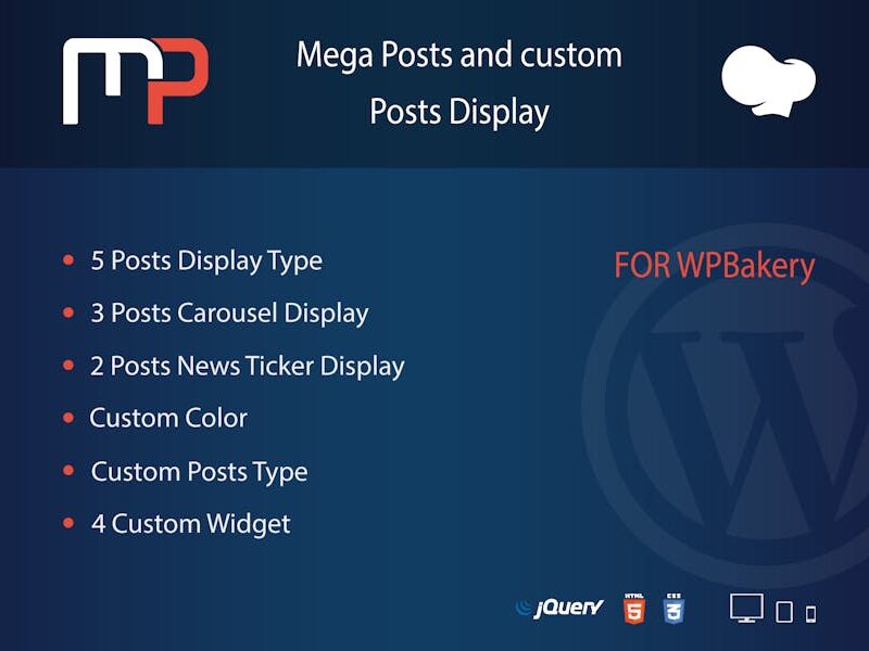 Mega Posts Display for WPBakery