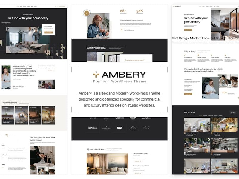 Ambery - Interior Design WordPress Theme