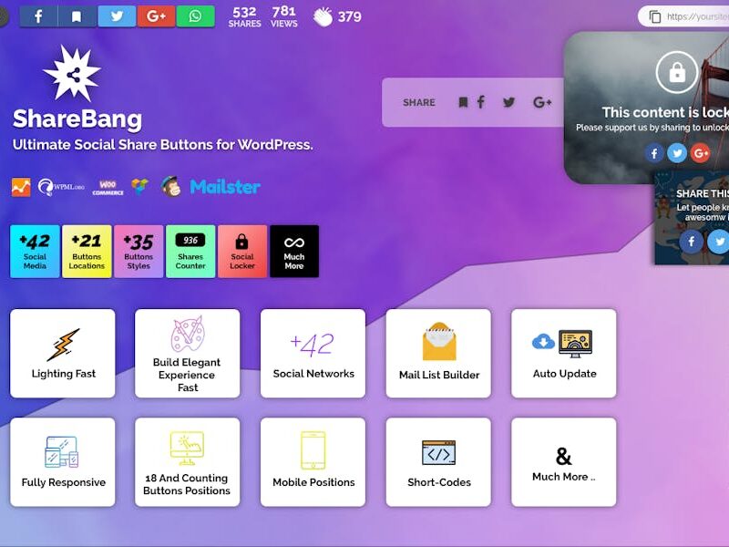 ShareBang, Ultimate Social Share Buttons for WP