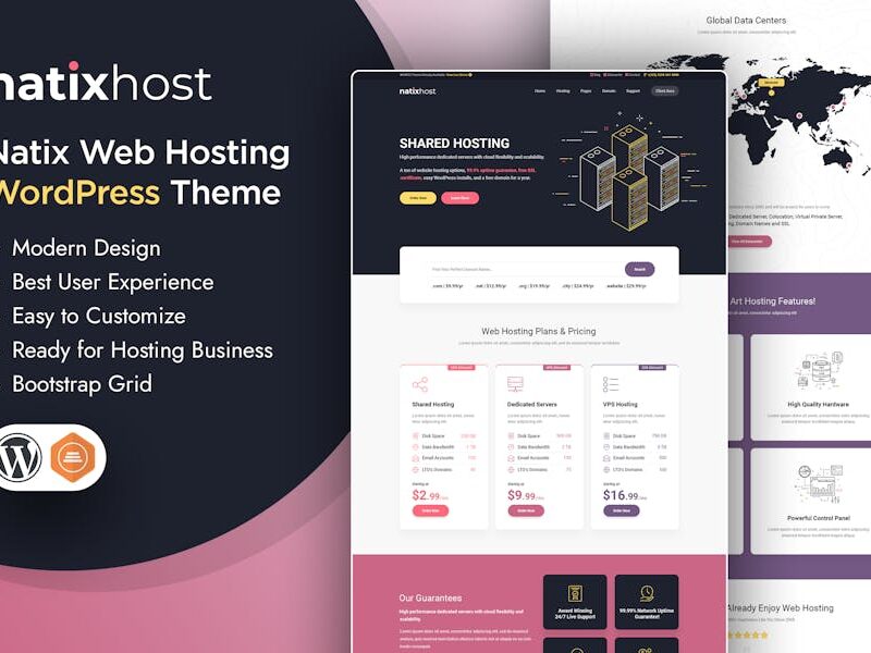 Natix | Web Hosting WordPress Theme