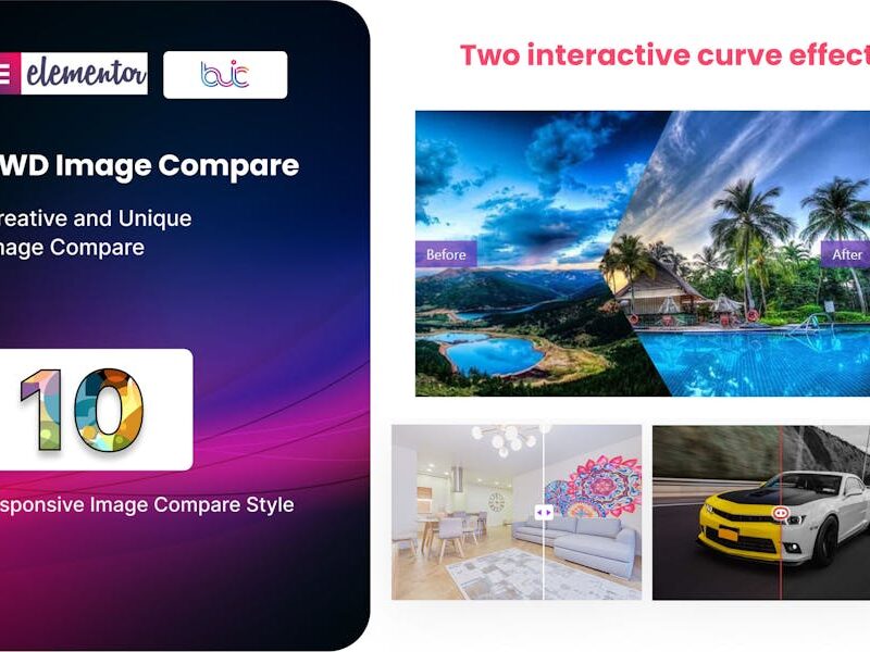 Image Compare addon for elementor
