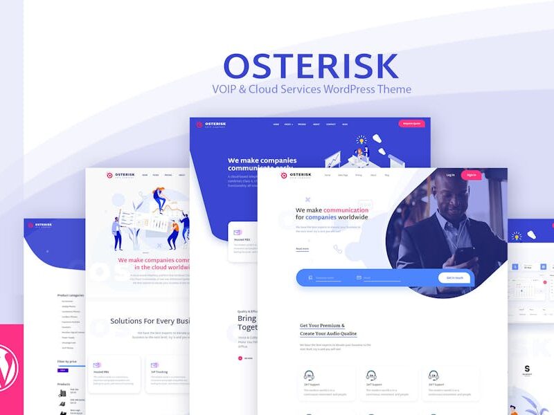 Osterisk: VOIP & Cloud Services WordPress Theme