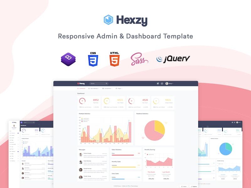 Hexzy - Admin & Dashboard Template