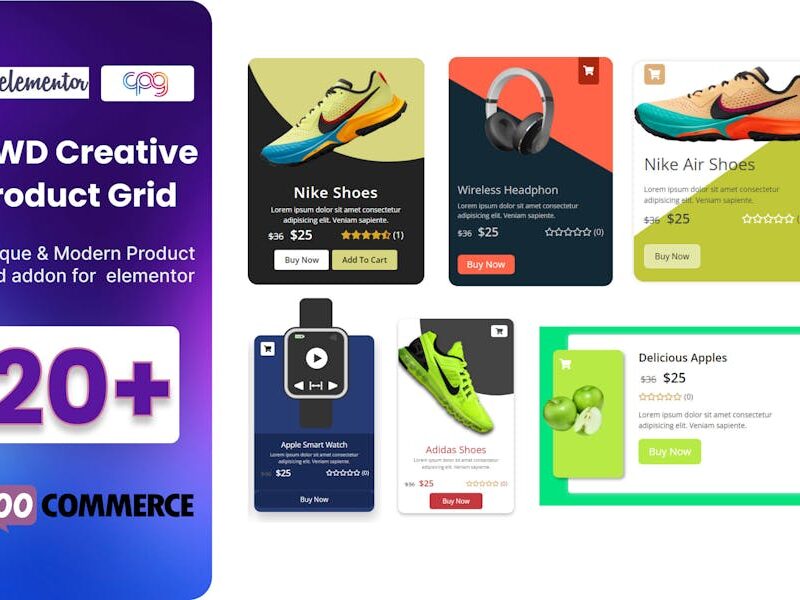 WooCommerce Product Grid addon for elementor