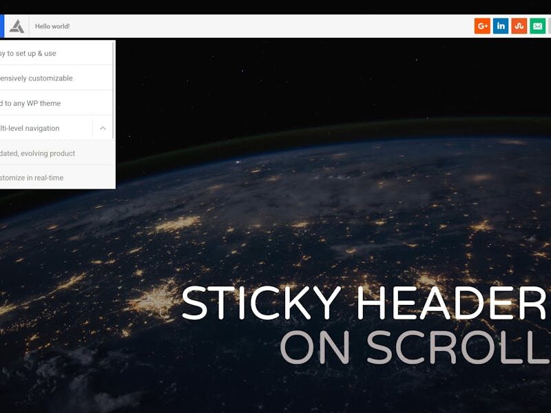 Sticky Header on Scroll for WordPress