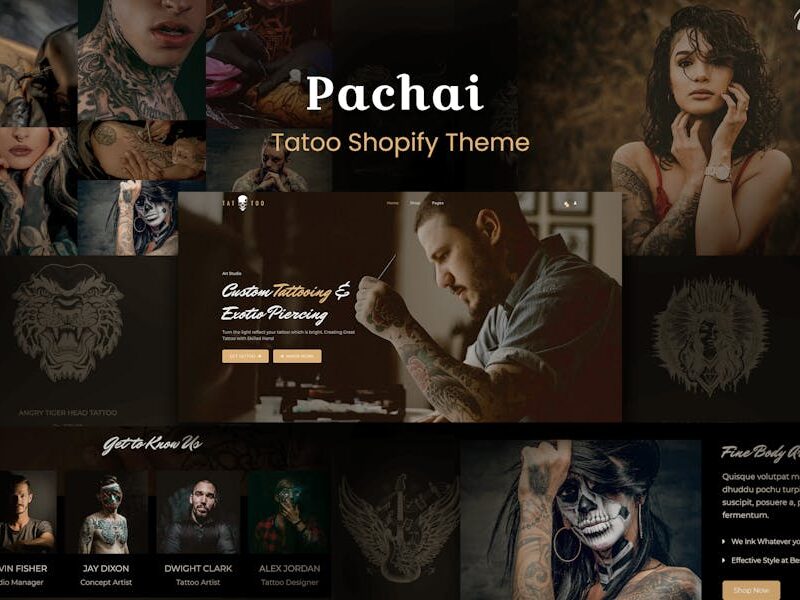 Pachai - Responsive Salon, Tattoo Shopify Theme