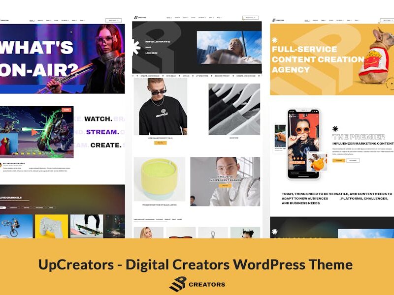 UpCreators - Digital Creators WordPress Theme