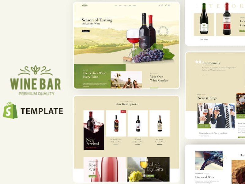 WineBar - Wine Alcohol Liquor Shop Shopify Theme