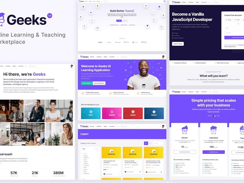 Geeks - Online Learning Marketplace WordPress Them