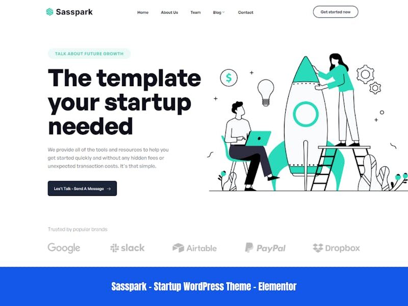 Sasspark - Startup WordPress Theme