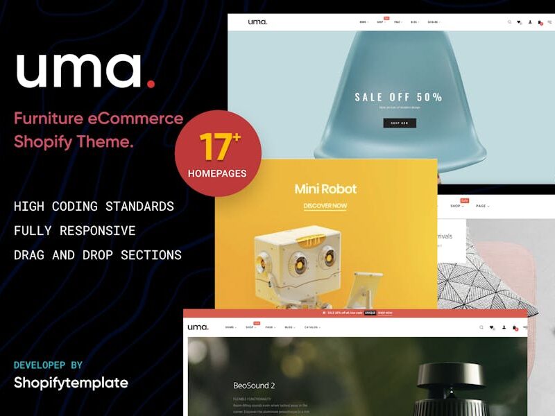 Uma - Minimal Clean Multiple Shopify Theme