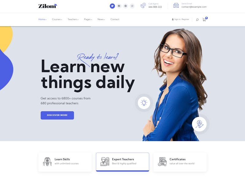 Zilom - Online Education Learning WordPress Theme